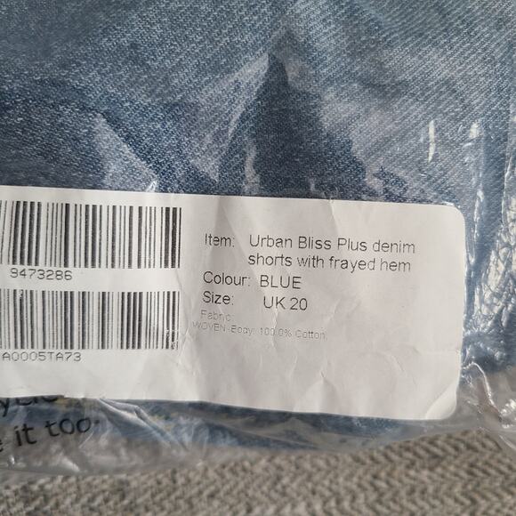 ASOS Urban Bliss frayed hem denim shorts Size 16 - Picture 11 of 11
